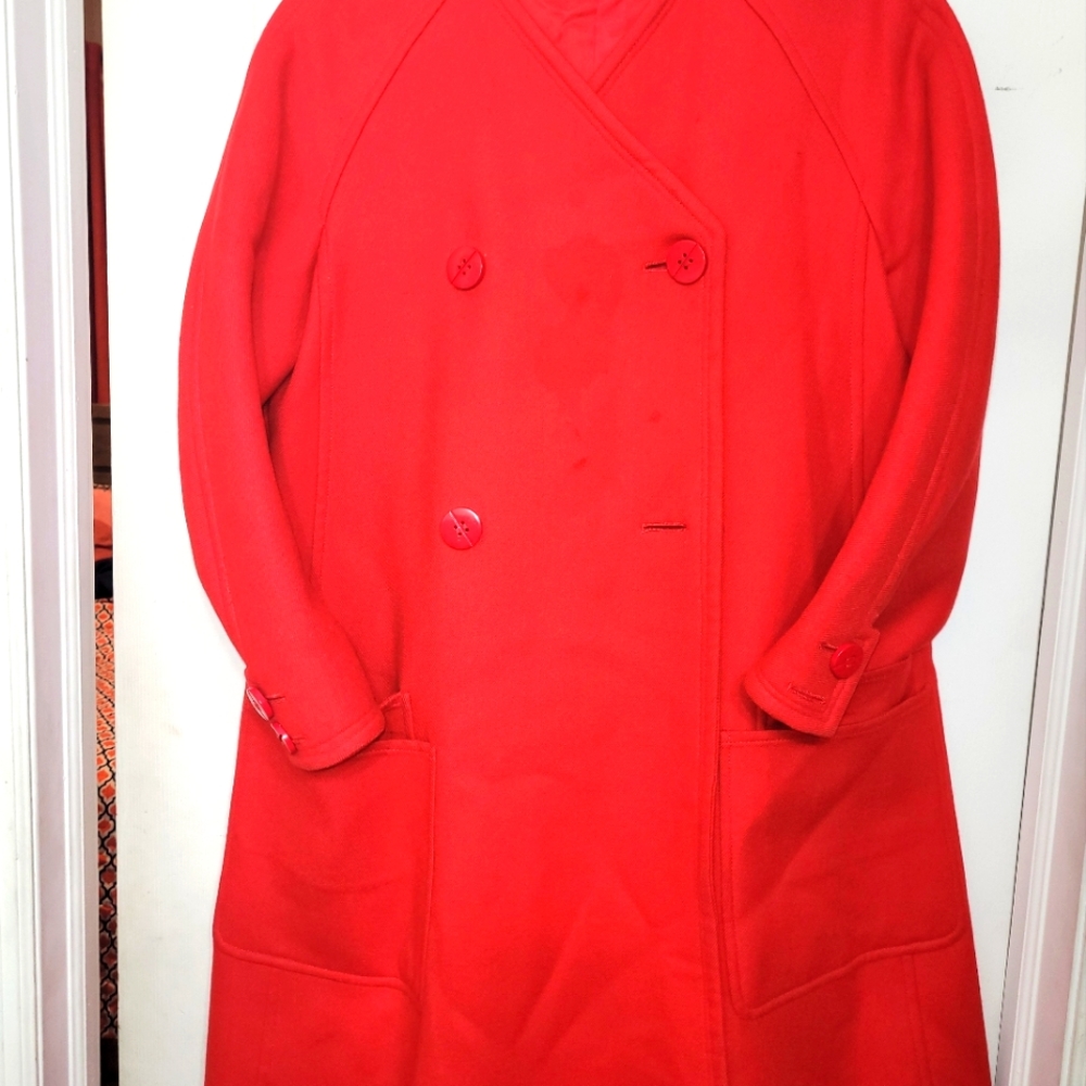 VALENTINO couture red car coat